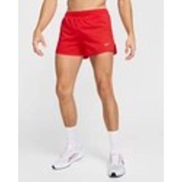 Nike Men's Red Orange Dri-FIT 3" Brief-Lined Running Shorts Size Medium runner - Picture 1 of 5